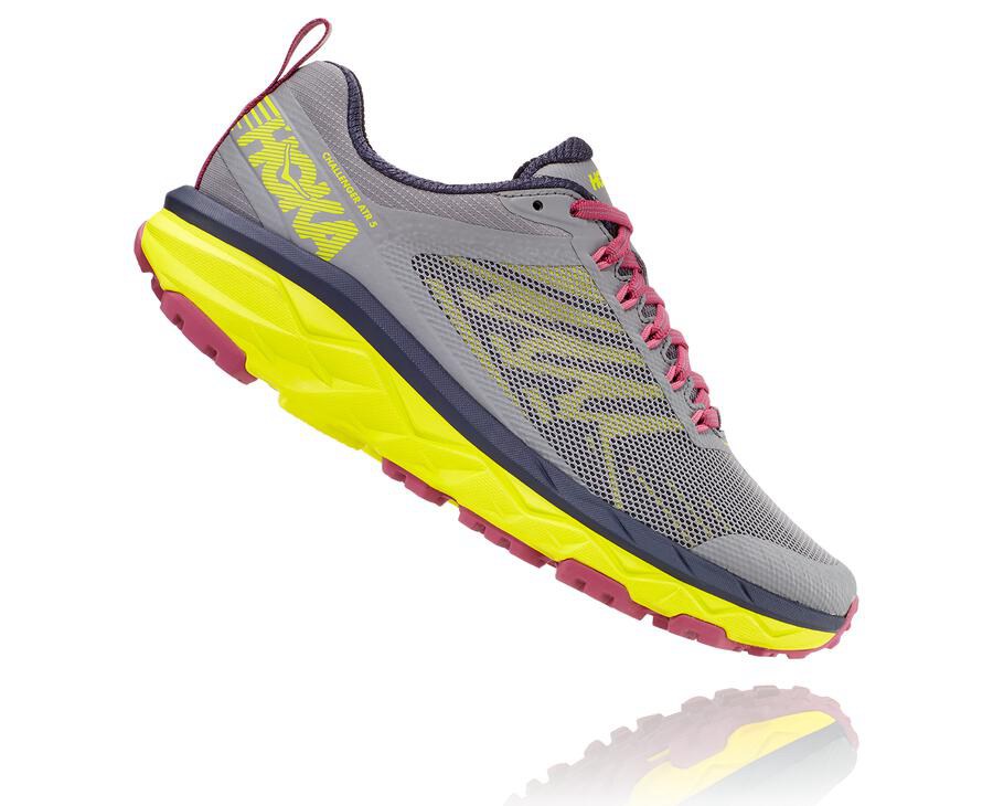 Hoka One One Womens Trail Shoes - Challenger ATR 5 - Grey - WDQM32481